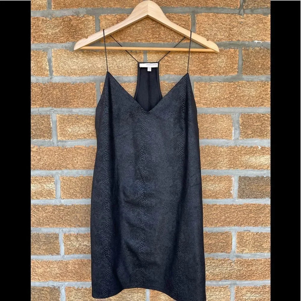Lavender brown BLACK LEATHER DRESS small - Picture 4 of 11
